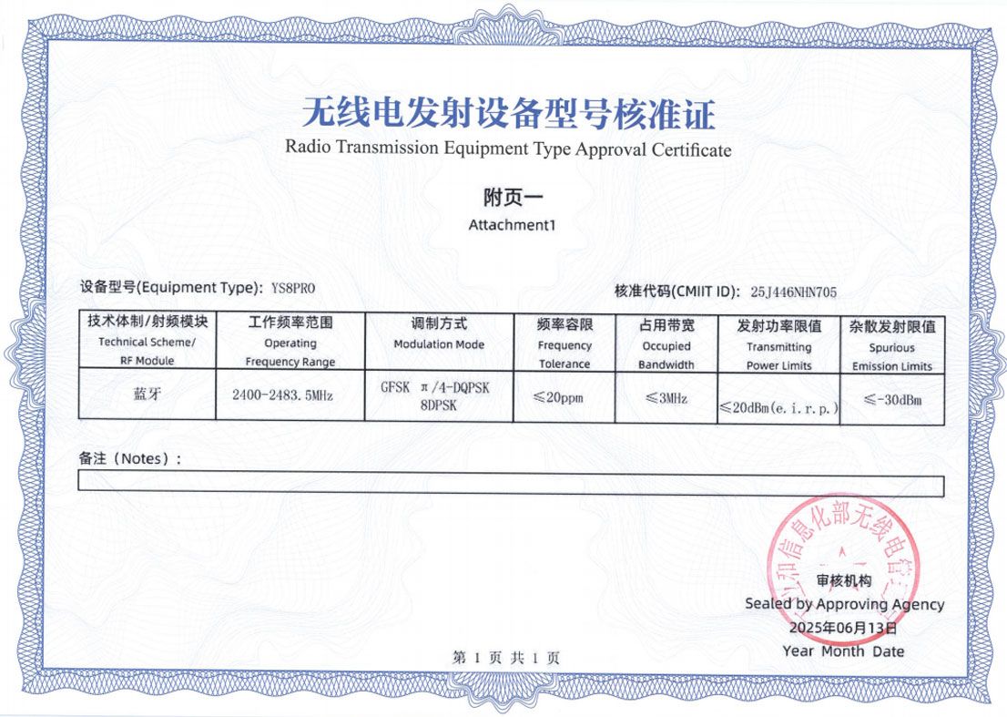 设备型号核准证5